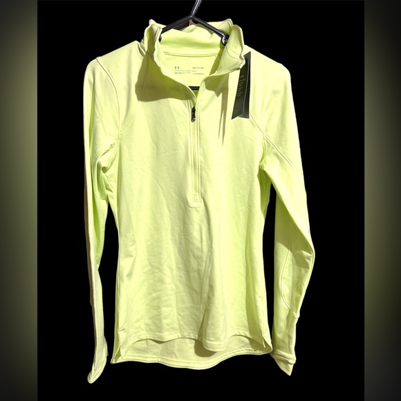 NWT Under Armor lime green Fitted Women’s Pullover size Small - Picture 1 of 6
